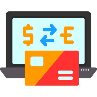 Kredi kartı simgesi, vektör illüstrasyonu