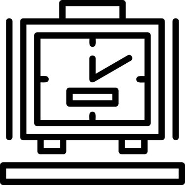 Saat. Web simgesi basit tasarım