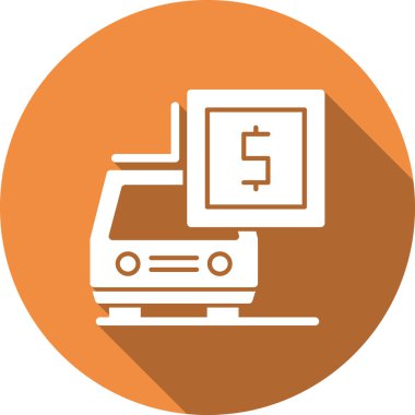 ATM 'de. Web simgesi basit illüstrasyon