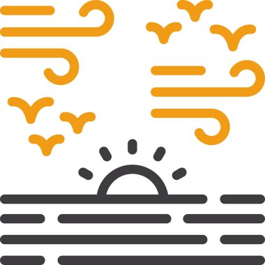 Güneş. Web simgesi basit illüstrasyon