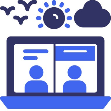 Bulut hesaplama ağı simgesi - taslak biçimi