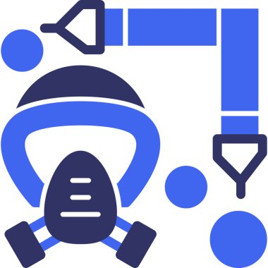 Bir robot simgesinin vektör illüstrasyonu