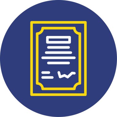 Belge simgesinin vektör illüstrasyonu