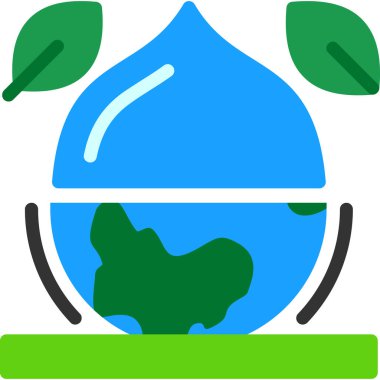 Çevre koruma simgesi düz biçimli