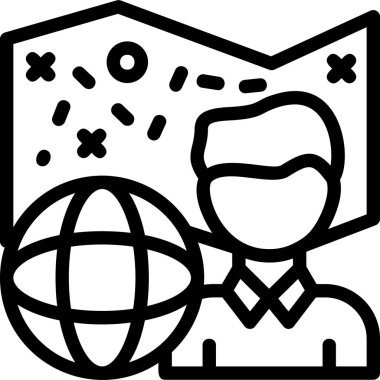 Yerküre simgesi dış hat biçiminde