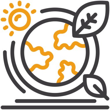 Dosyalanmış özet biçiminde küresel ekoloji ekolojisi simgesi