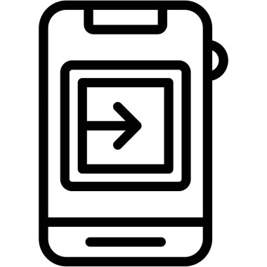 Akıllı telefon simgesi. Akıllı telefon vektör simgesi beyaz arka plan üzerinde izole web tasarımı için basit örnek