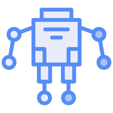 Robot kol ikonu. Web için robot vektör simgelerinin özet çizimi
