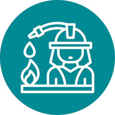 Bir itfaiyeci simgesinin vektör çizimi