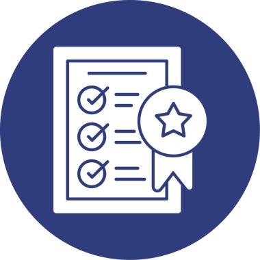 Kontrol listesi simgesinin vektör illüstrasyonu