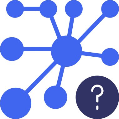 Soru işaretleri. Web simgesi basit illüstrasyon