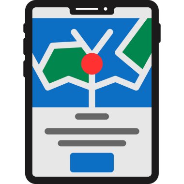 cep telefonu simgesi, basit vektör illüstrasyonu