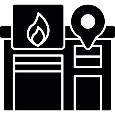 Yangın var. Basit tasarım