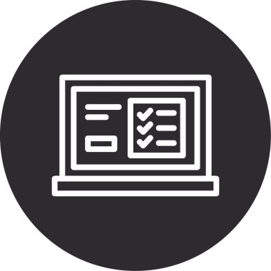 Kontrol listesi simgesi vektör illüstrasyonu