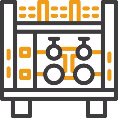 Bir araba simgesinin vektör illüstrasyonu