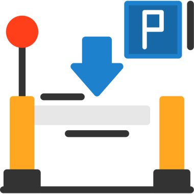 park yeri simgesi, basit vektör illüstrasyonu