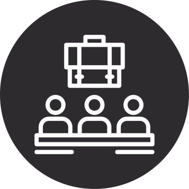 İş insanları simgesinin vektör illüstrasyonu