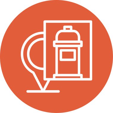 Modern kahve ikonunun vektör illüstrasyonu