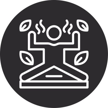 Bir yoga simgesinin vektör illüstrasyonu