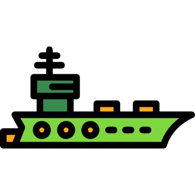 Şeffaf bir arkaplanda gemi vektör çizimi. Birinci kalite semboller. Konsept ve tasarım için ince çizgi simgesi.