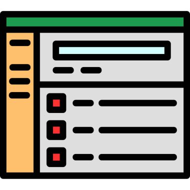 Tarayıcı bilgisayar simgesi ile doldurulmuş dış hat biçimi