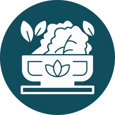 bitki pot ikonu vektör illüstrasyonu