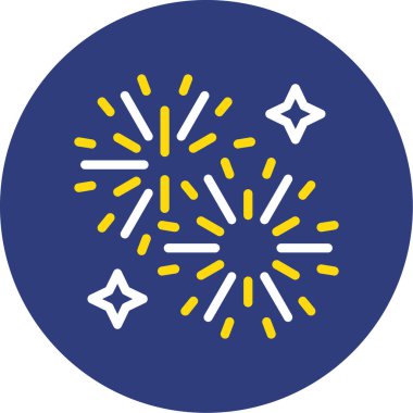 Havai fişekler. Web simgesi basit illüstrasyon