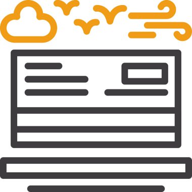 Anahat biçiminde bulut hesaplama veri simgesi