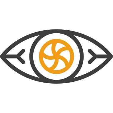 göz düz simgesi, vektör, illüstrasyon