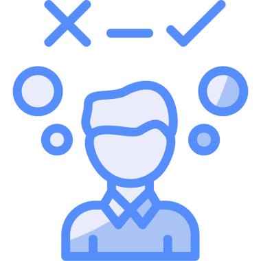 İş adamı simgesi, vektör illüstrasyonu