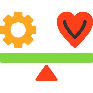 kalp ve ok simgesinin vektör illüstrasyonu