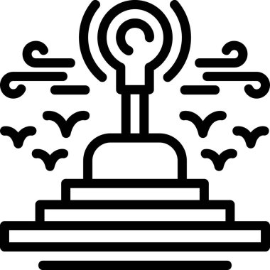 uydu anten uydu simgesi ana hat biçiminde