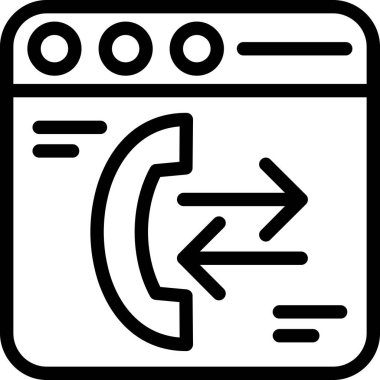 Tarayıcı arayüzü arayüzü simgesi ile doldurulmuş dış hat biçimi