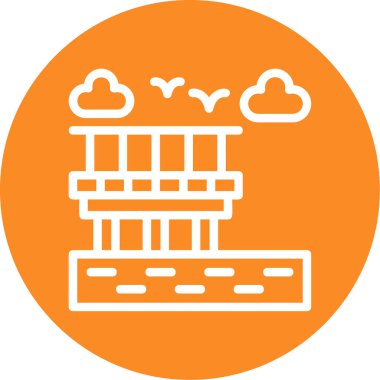 Bulut. Web simgesi basit illüstrasyon