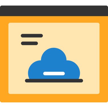 bulut hesaplama vektörü simgesi