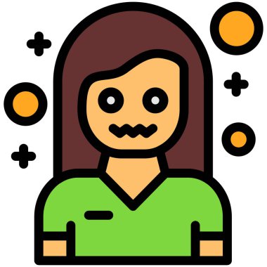 Cadılar Bayramı. Web simgesi vektör illüstrasyonu