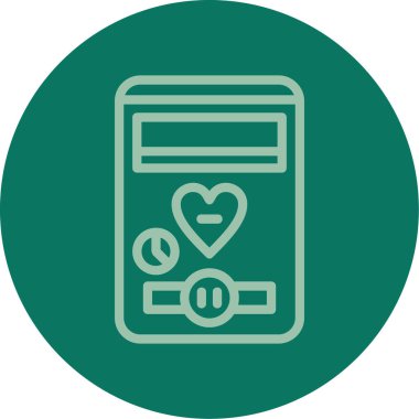 Bir kalp simgesinin vektör illüstrasyonu