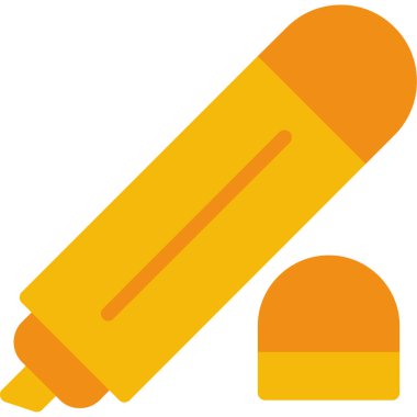 boya silindirli düz simge, vektör, illüstrasyon