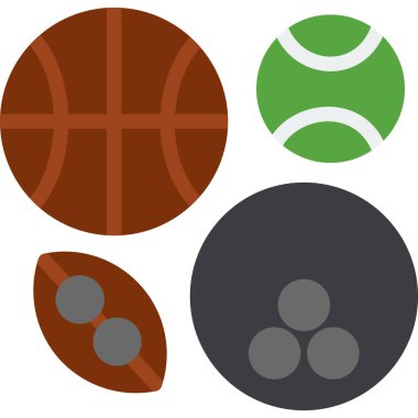 Basketbol topu simgesi, düz stil
