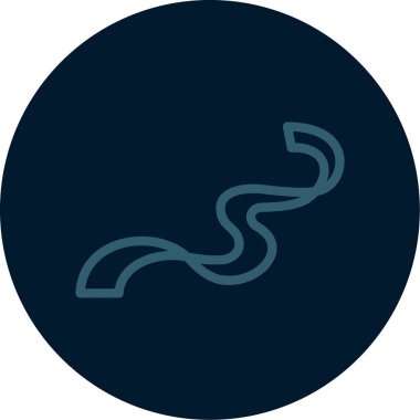 Bir dairenin mavi simgesinin vektör çizimi