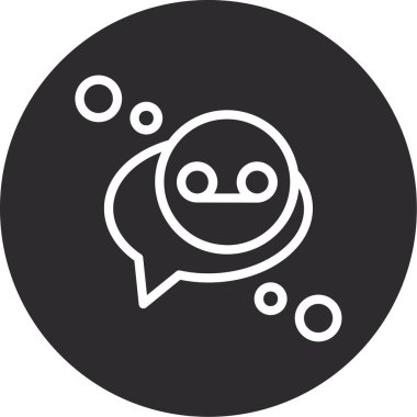 Sohbet ileti simgesi, vektör illüstrasyonu