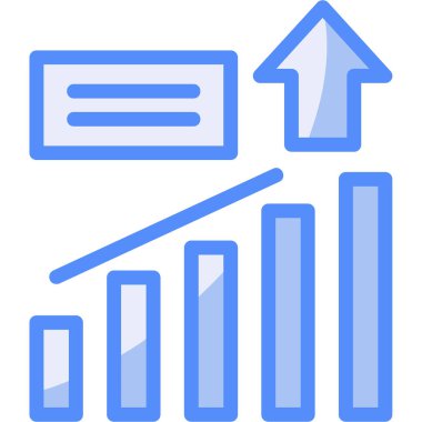 iş grafiği büyüme simgesi ana hatlar biçiminde