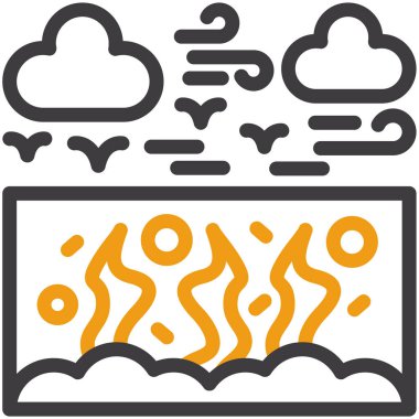 sıcak hava ikonu vektör illüstrasyonu