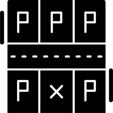 Siyah ve beyaz simgesinin vektör illüstrasyonu