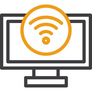 Kablosuz. Web simgesi basit illüstrasyon