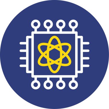 Atom simgesinin vektör illüstrasyonu