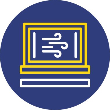 Dizüstü bilgisayar simgesi vektör çizimi