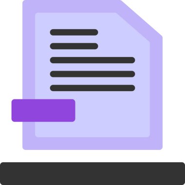 Belge. Web simgesi basit illüstrasyon