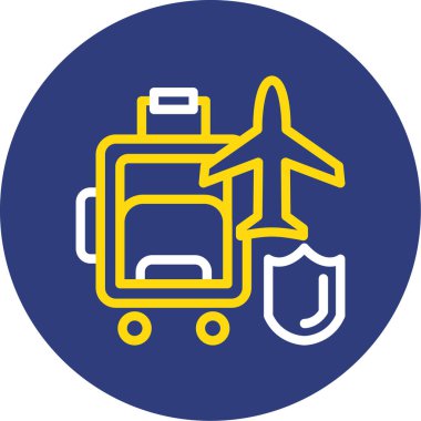 bavul simgesi, vektör illüstrasyon tasarımı