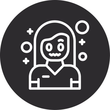 Kadın simgesinin vektör illüstrasyonu